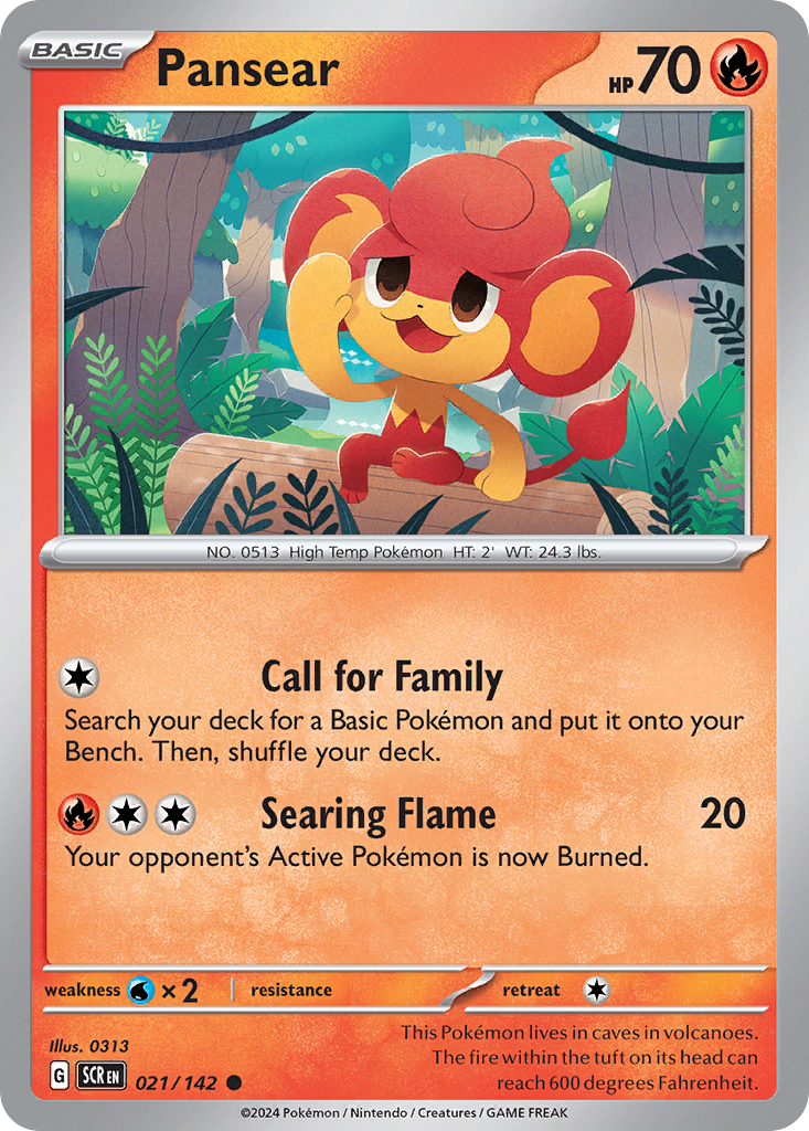 Pansear Pokémon card