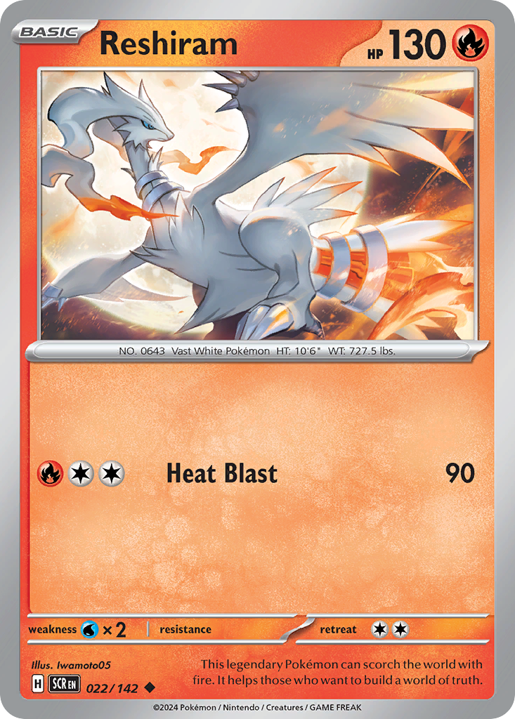 Reshiram Pokémon card