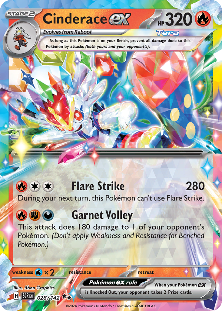 Cinderace ex Pokémon card
