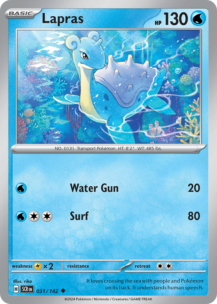 Lapras Pokémon card