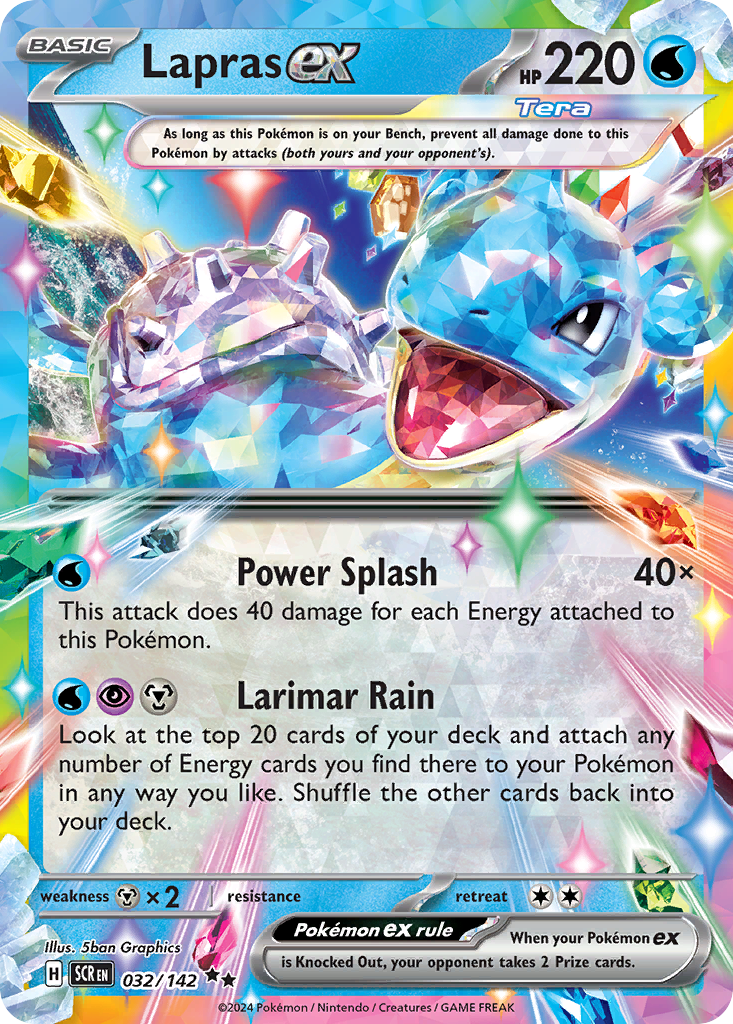 Lapras ex Pokémon card