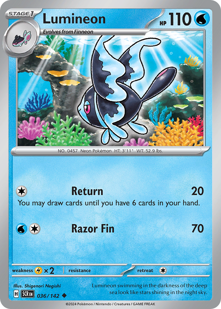 Lumineon Pokémon card