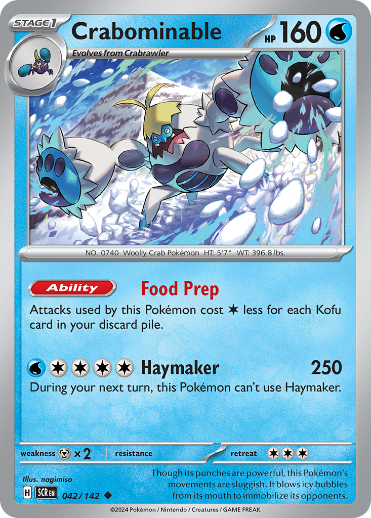 Crabominable Pokémon card