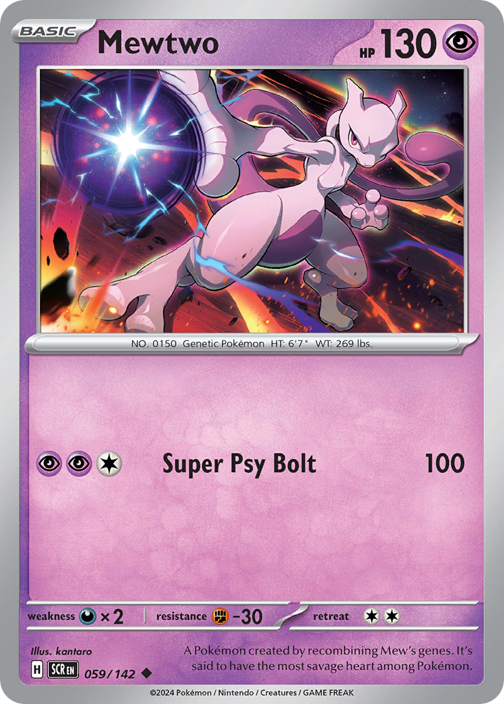 Mewtwo Pokémon card