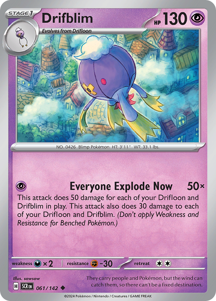 Drifblim Pokémon card