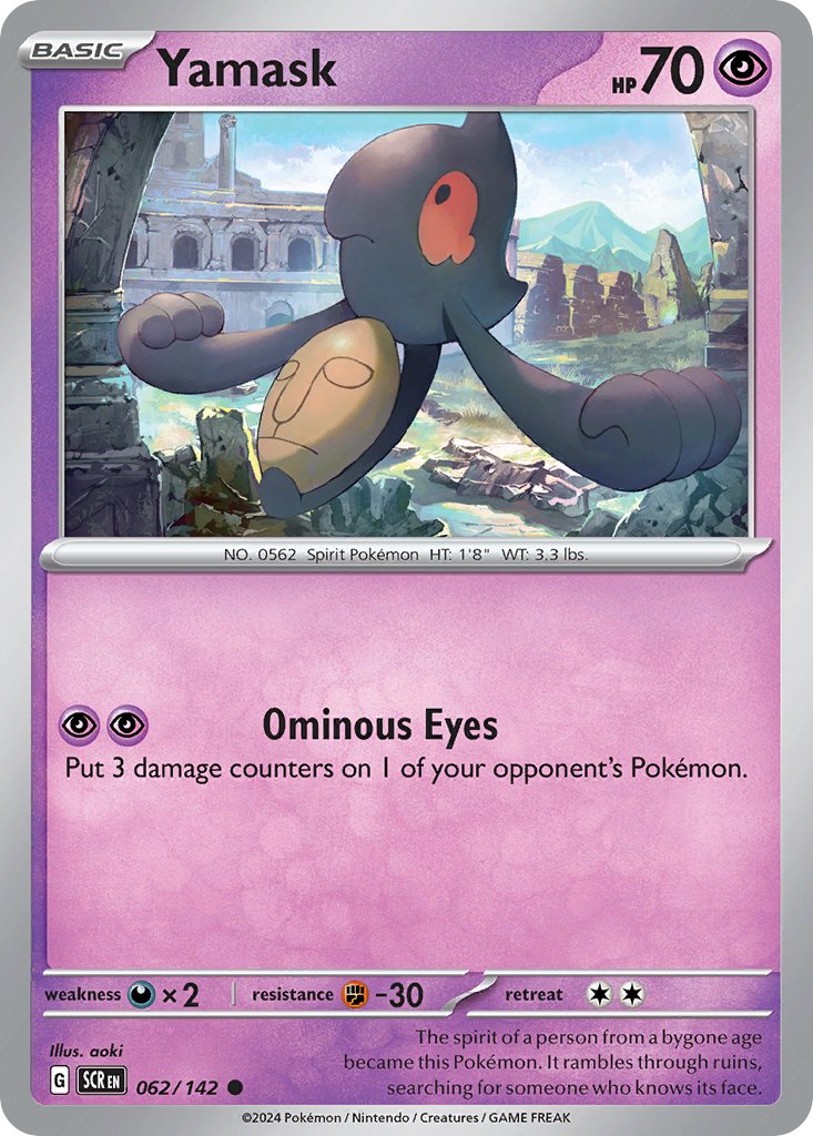 Yamask Pokémon card