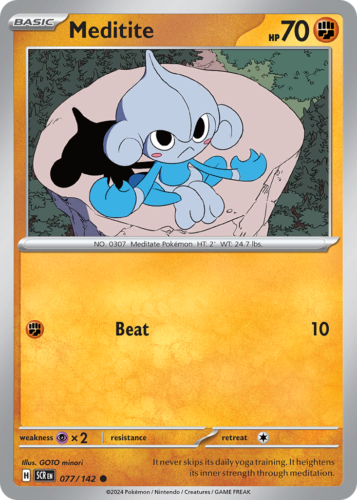 Meditite Pokémon card