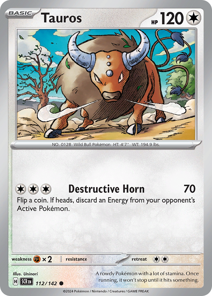 Tauros Pokémon card