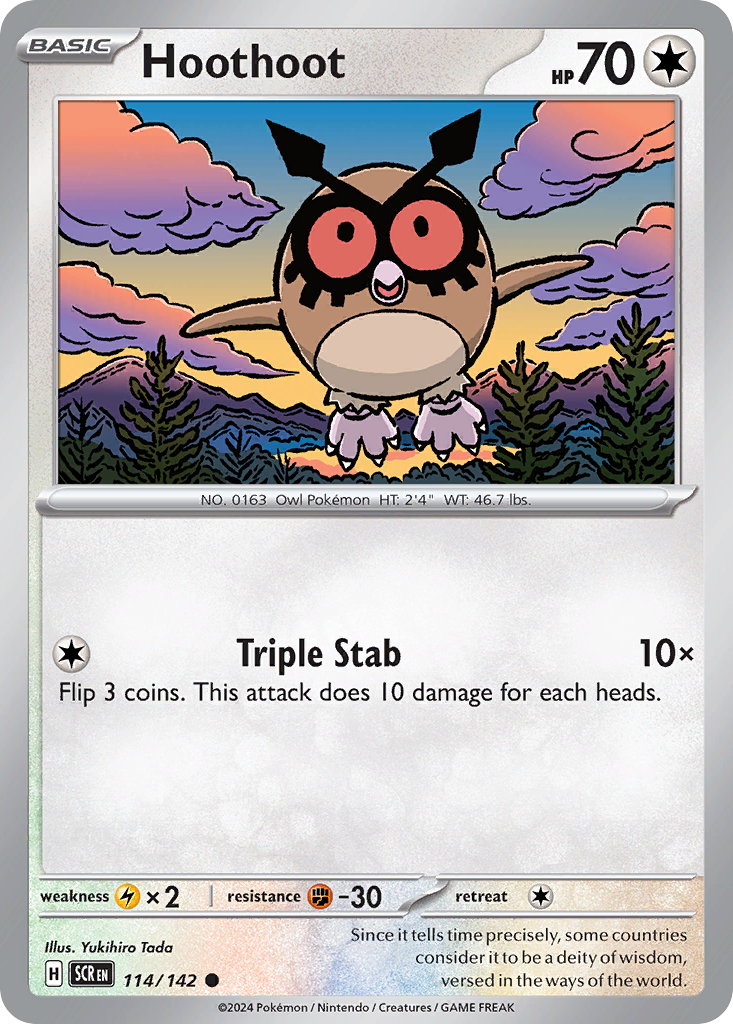 Hoothoot Pokémon card