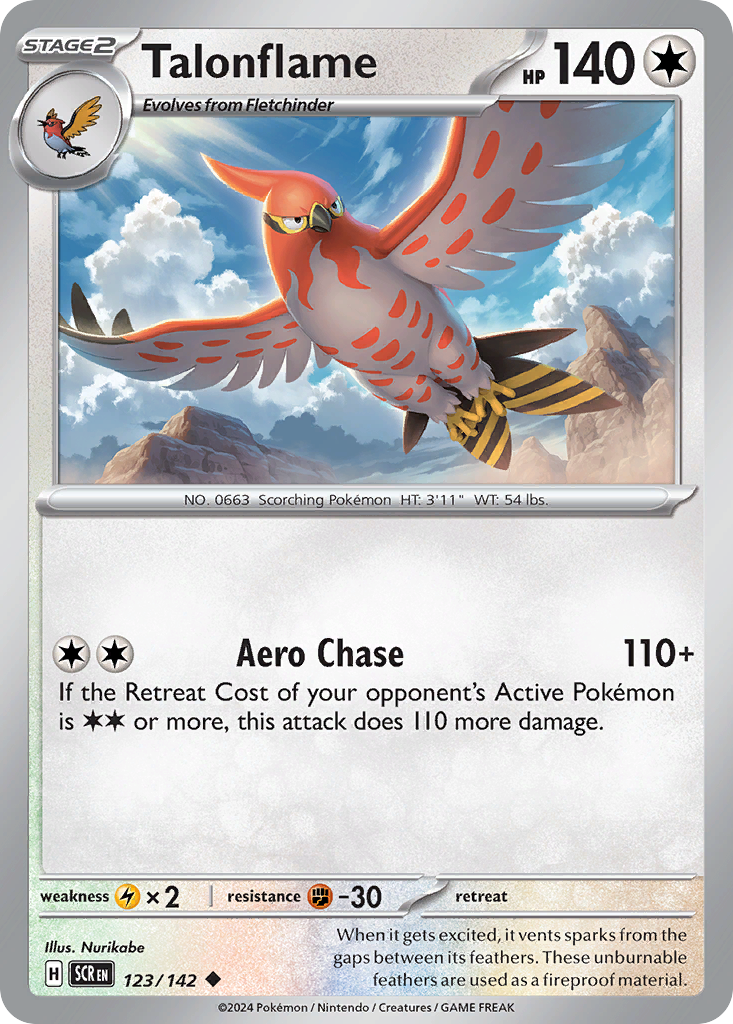 Talonflame Pokémon card