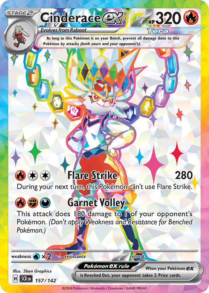 Cinderace ex Pokémon card