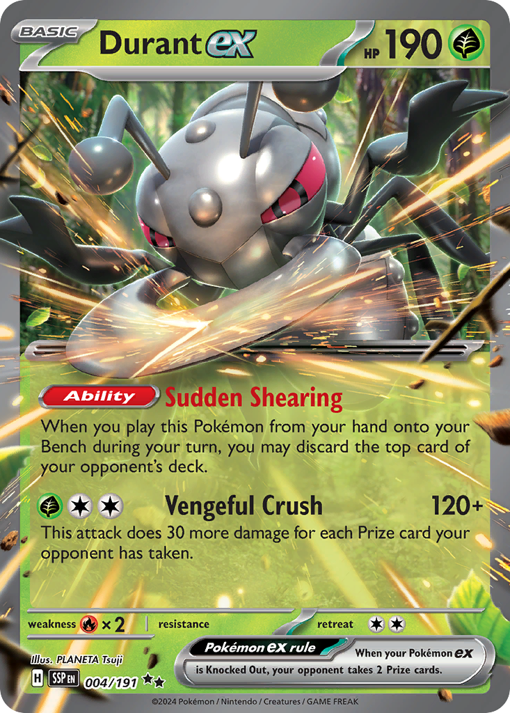 Durant ex Pokémon card