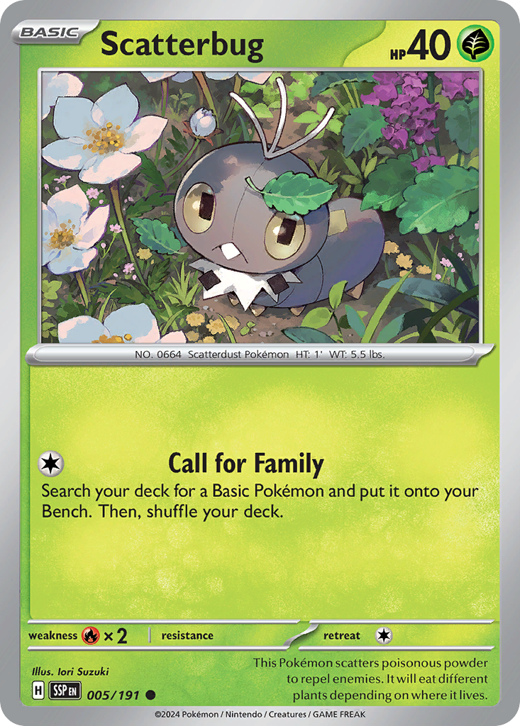 Scatterbug Pokémon card