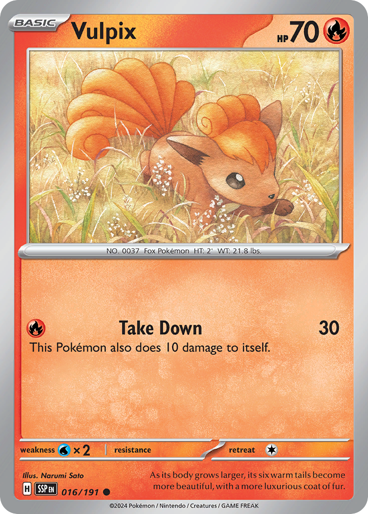 Vulpix Pokémon card