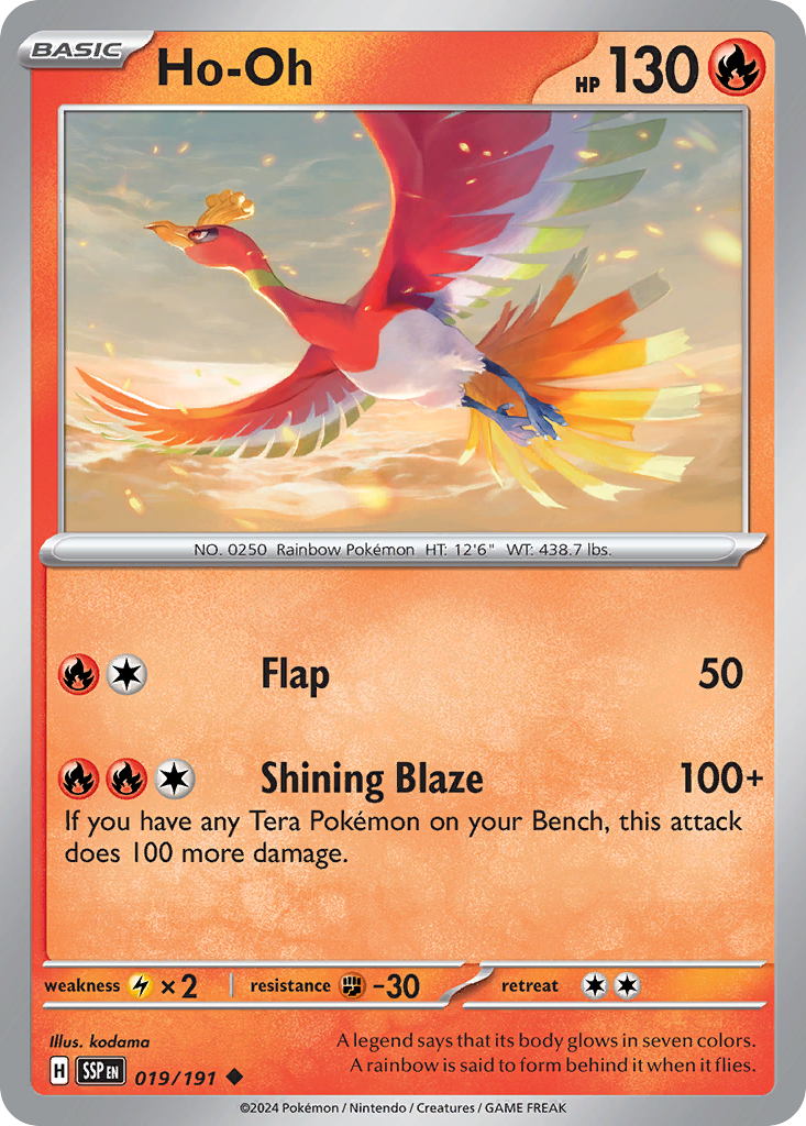 Ho-Oh Pokémon card