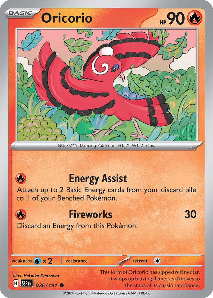 Oricorio Pokémon card