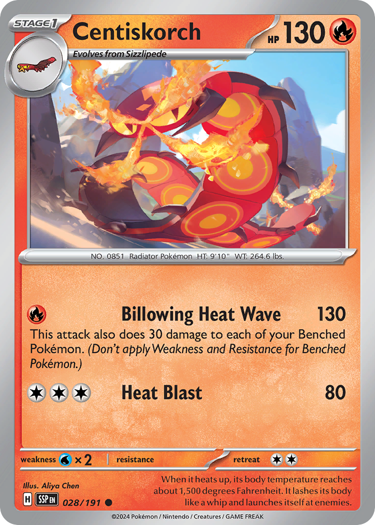 Centiskorch Pokémon card
