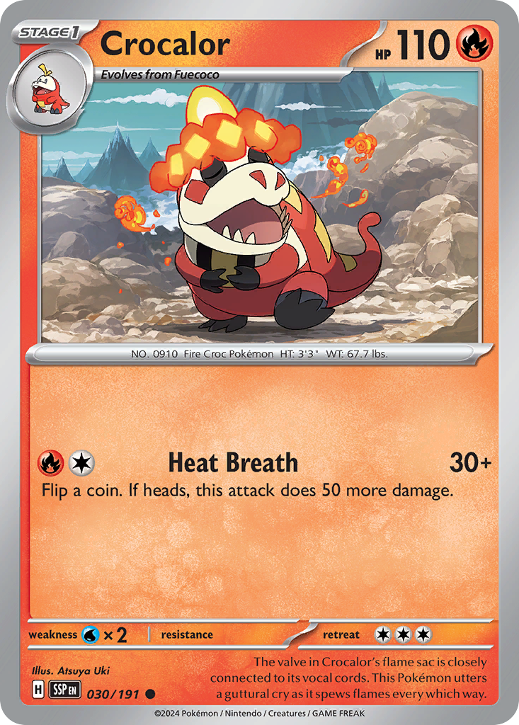 Crocalor Pokémon card