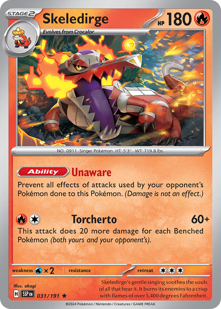 Skeledirge Pokémon card