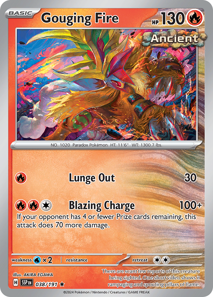 Gouging Fire Pokémon card