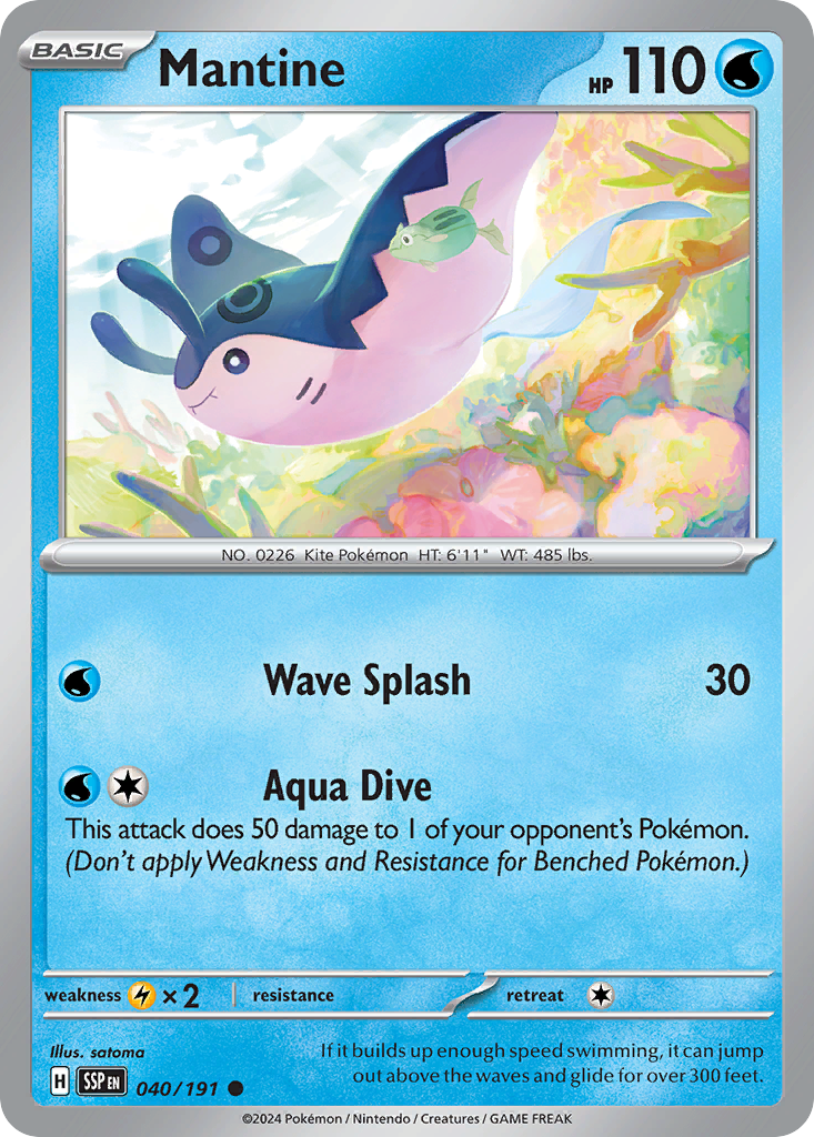 Mantine Pokémon card
