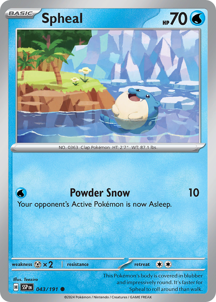 Spheal Pokémon card