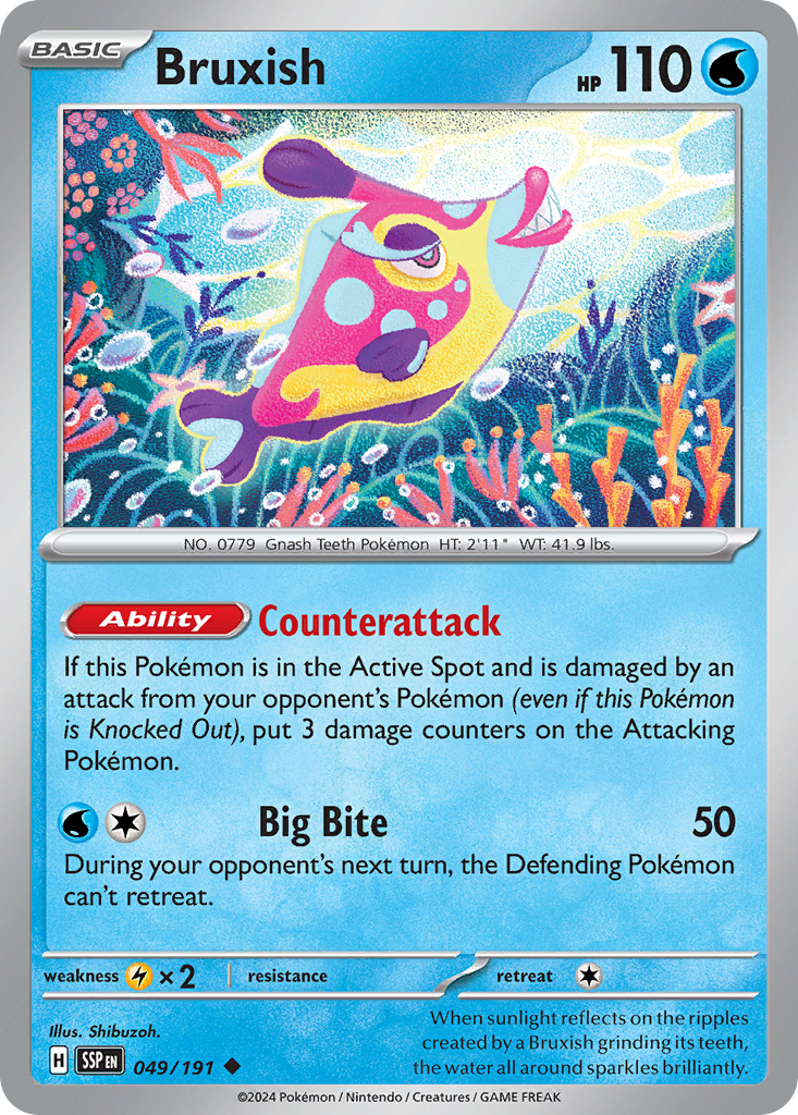 Bruxish Pokémon card