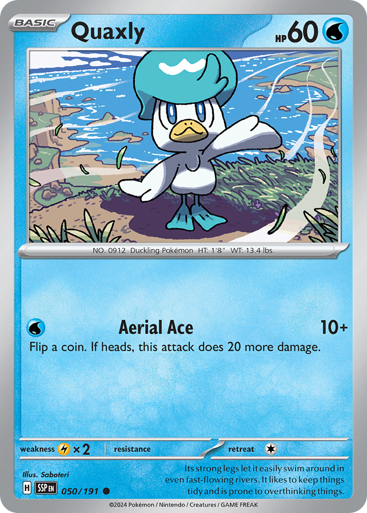 Quaxly Pokémon card