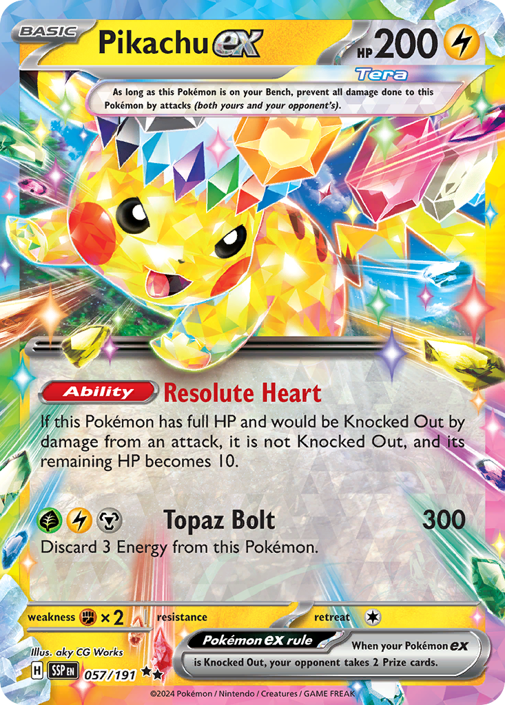 Pikachu ex Pokémon card