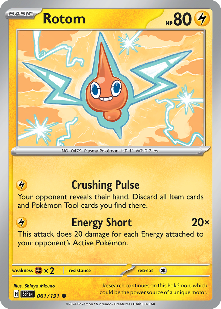 Rotom Pokémon card