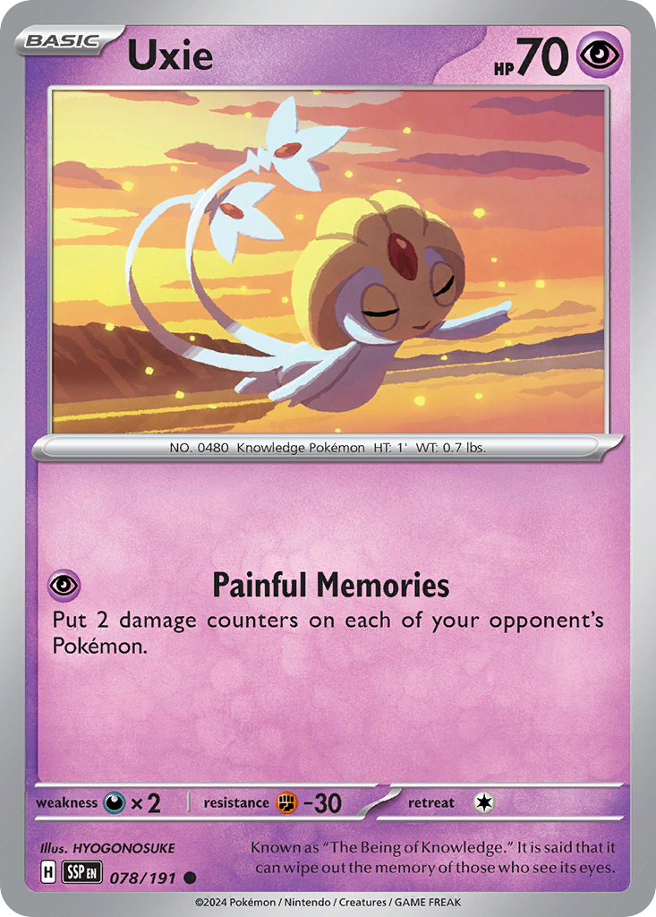 Uxie Pokémon card