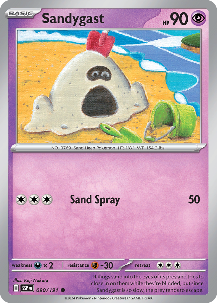 Sandygast Pokémon card