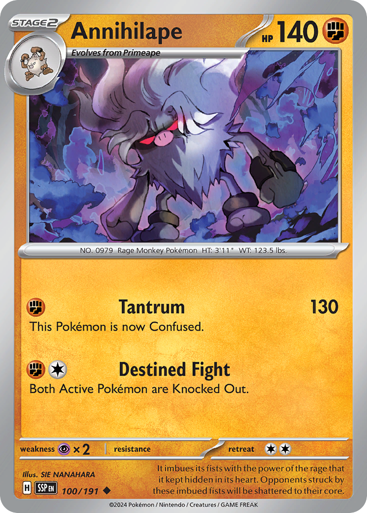 Annihilape Pokémon card