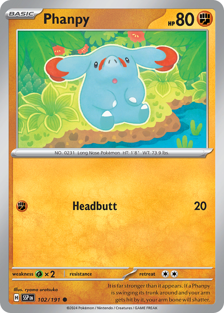 Phanpy Pokémon card