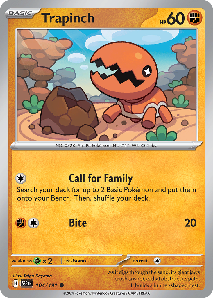 Trapinch Pokémon card