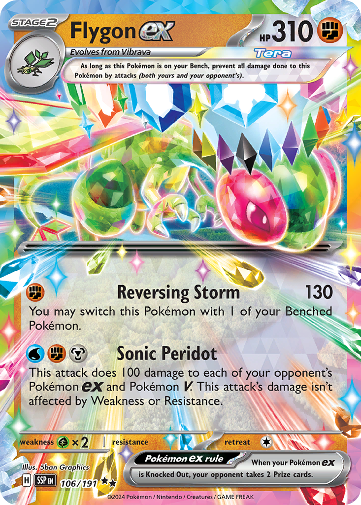 Flygon ex Pokémon card
