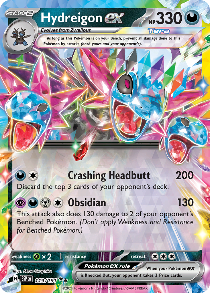 Hydreigon ex Pokémon card