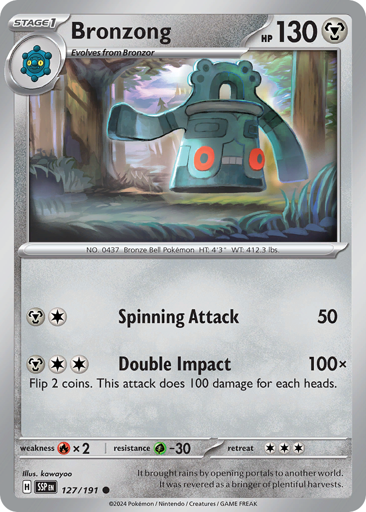 Bronzong Pokémon card