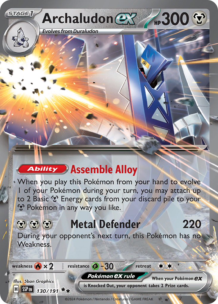 Archaludon ex Pokémon card