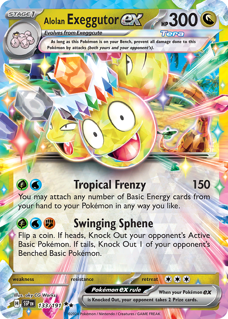 Alolan Exeggutor ex Pokémon card
