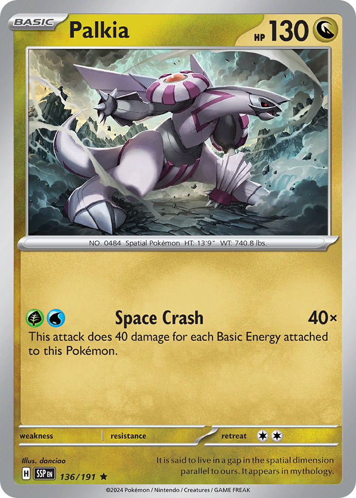Palkia Pokémon card