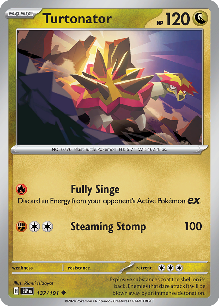 Turtonator Pokémon card