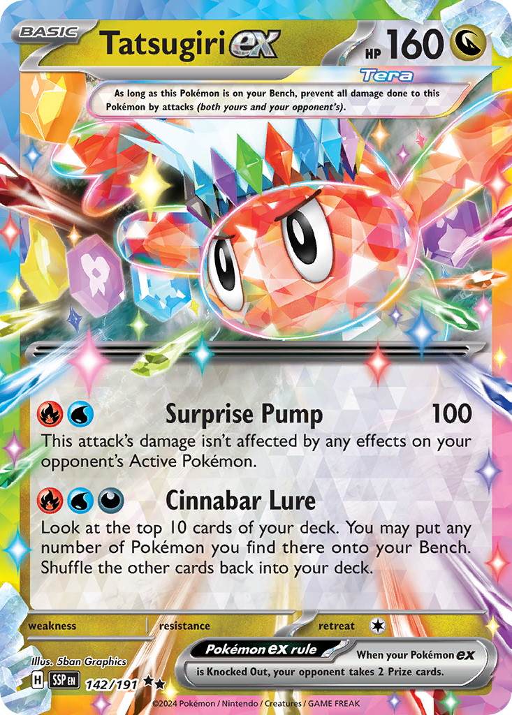 Tatsugiri ex Pokémon card
