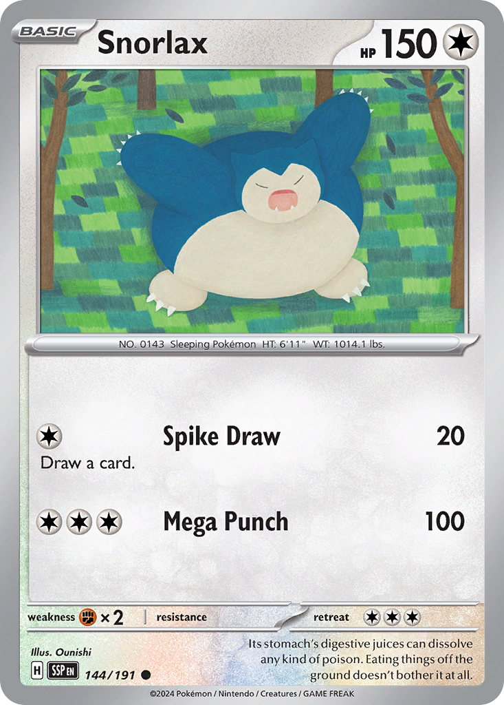 Snorlax Pokémon card