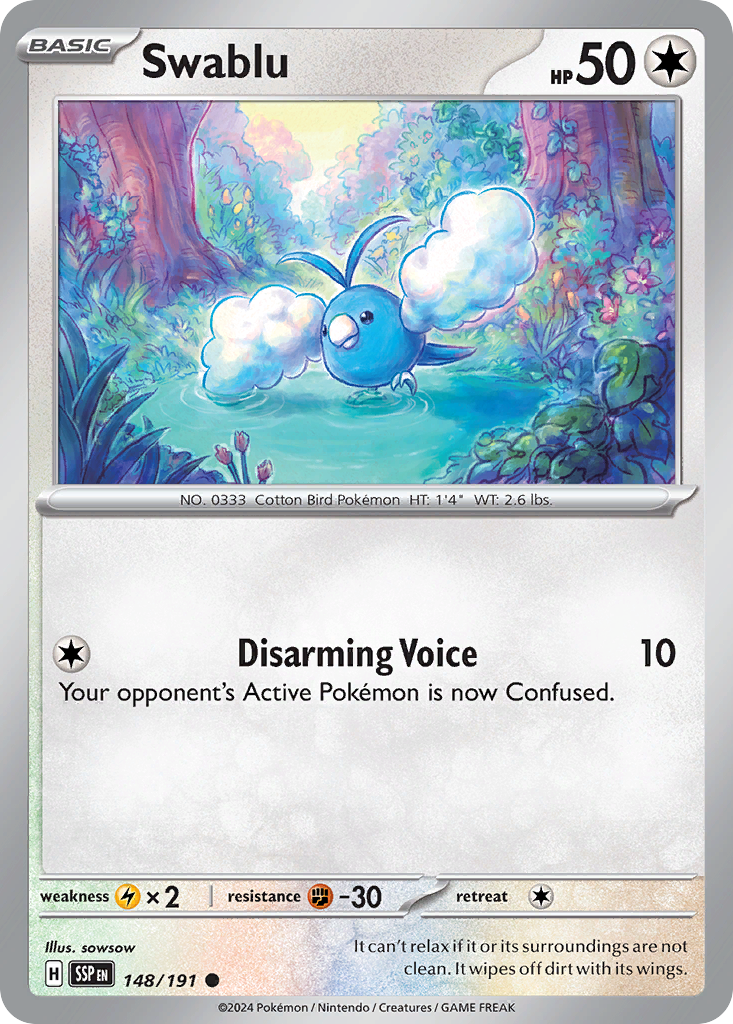 Swablu Pokémon card