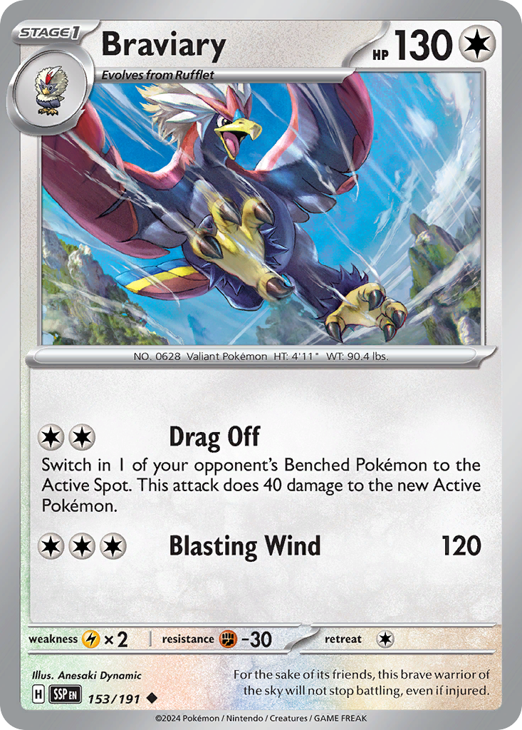 Braviary Pokémon card