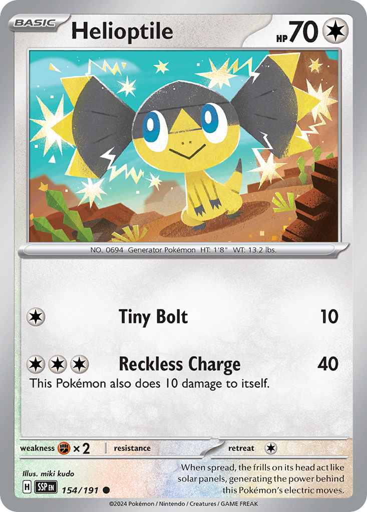 Helioptile Pokémon card