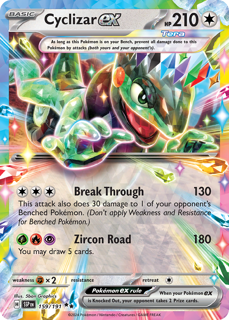 Cyclizar ex Pokémon card