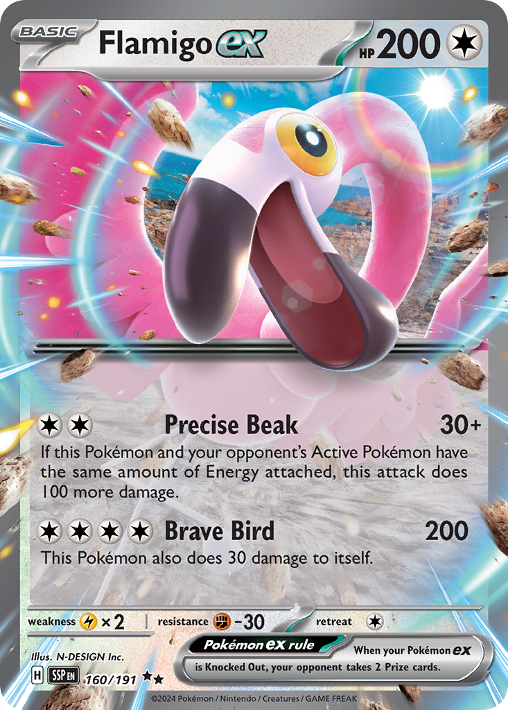 Flamigo ex Pokémon card