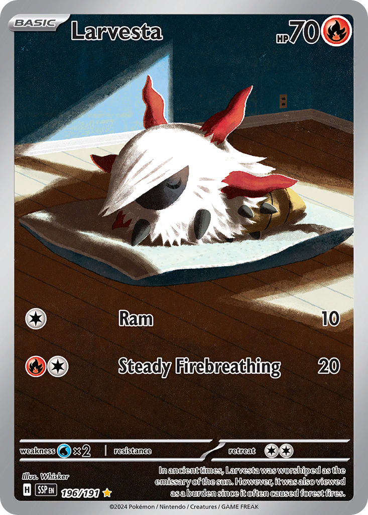 Larvesta Pokémon card